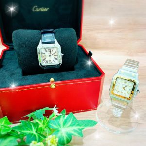 【時計 販売 盛岡】メンズでもレディースでもOK♡高級感のある腕時計 カルティエ『サントス』
