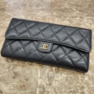 【シャネル 買取 入荷 盛岡】A80758 キャビアスキン マトラッセ 長財布を盛岡市のお客様よりお買取りさせていただきました!