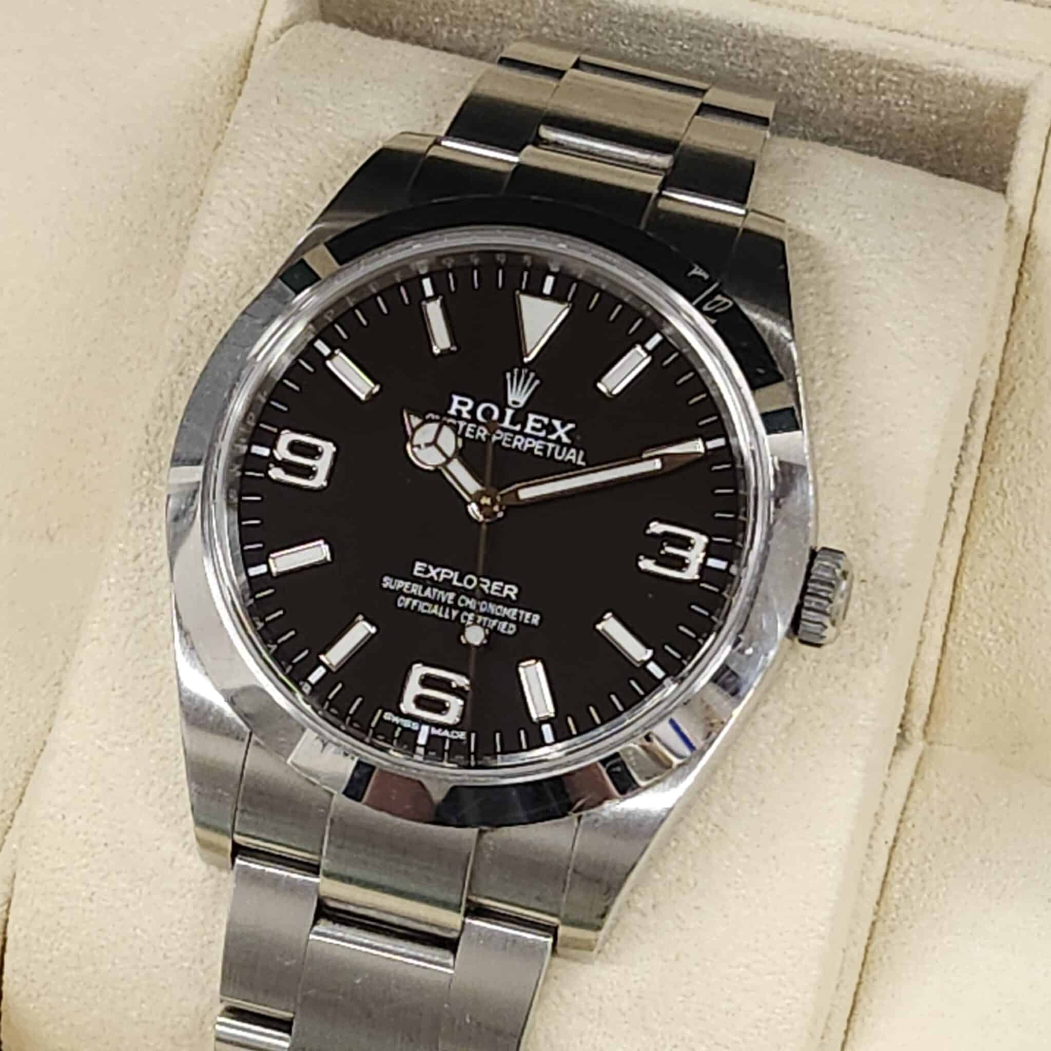 【買取り　盛岡　時計】ロレックス エクスプローラーⅠ ROLEX EXPLORERI 214270 ランダム番を盛岡市のお客様よりお買取りさせていただきました。