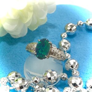 【ジュエリー　買取　盛岡】プラチナ900　ブラックオパール･ダイヤリングをお買取りさせていただきました！