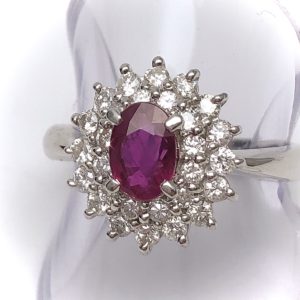 【プラチナ850　ルビー・ダイヤリング】盛岡市のお客様よりお買取させていただきました！