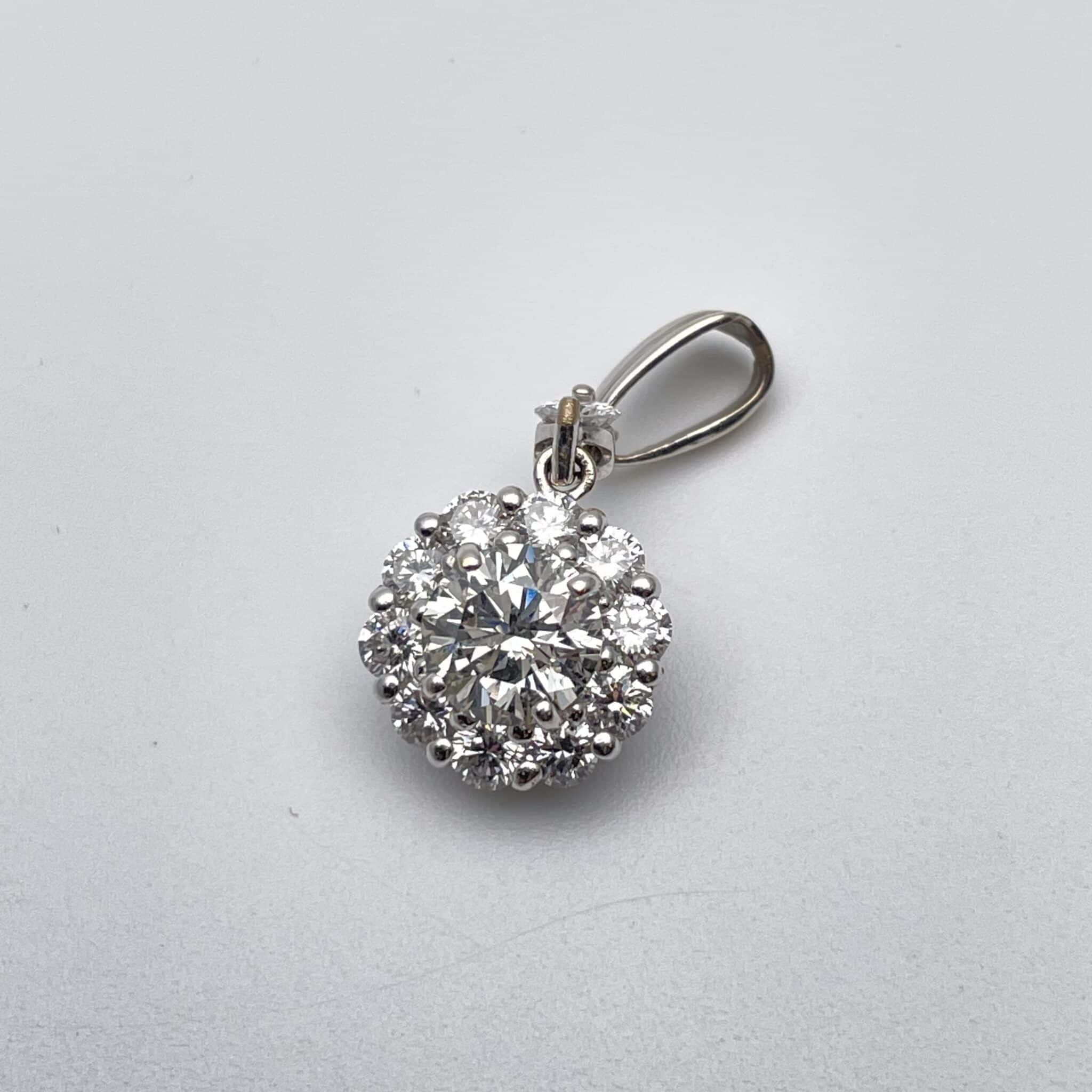 【ダイヤ　買取　盛岡】K18WGダイヤモンドのペンダントトップをお買い取りさせていただきました！