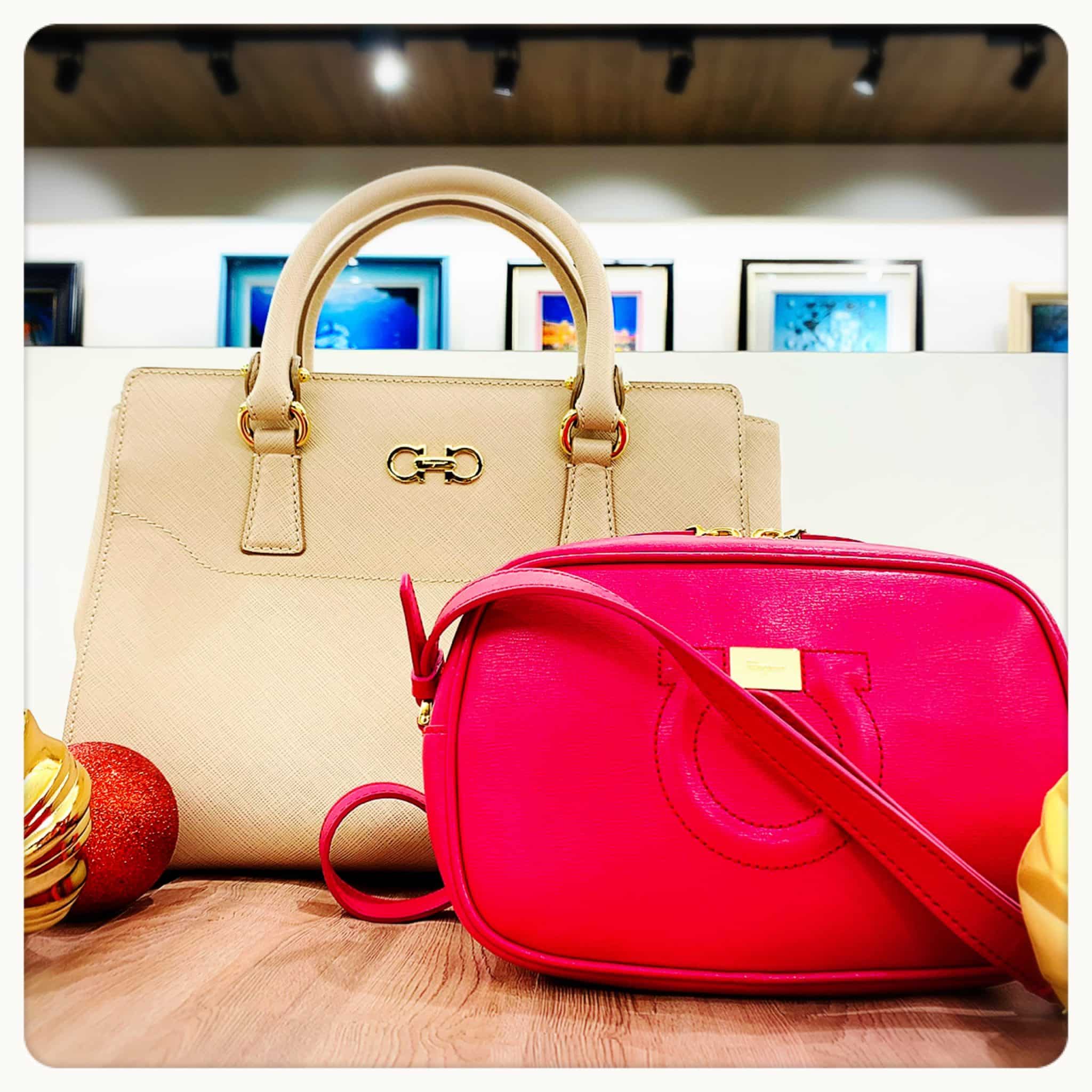【フェラガモ　販売　盛岡】ピンクで可愛い♡Salvatore Ferragamo フェラガモの2WAYバッグ＆ミニポシェット