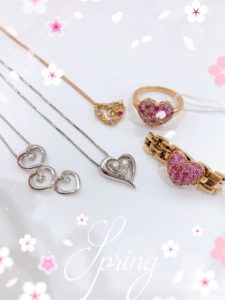 【盛岡 ジュエリー 販売】やっぱり女の子は可愛いものが好き！ハート♡モチーフのジュエリー