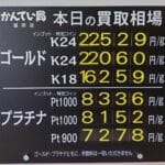 【金プラチナ　ジュエリー　買取　盛岡】１２／１２(金)金プラチナ買取相場です