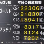 【金プラチナ　ジュエリー　買取　盛岡店　八戸店】9／25(金)金プラチナ買取相場です