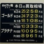 【金プラチナ　ジュエリー　買取　盛岡】１/３1(土)金プラチナ買取相場です