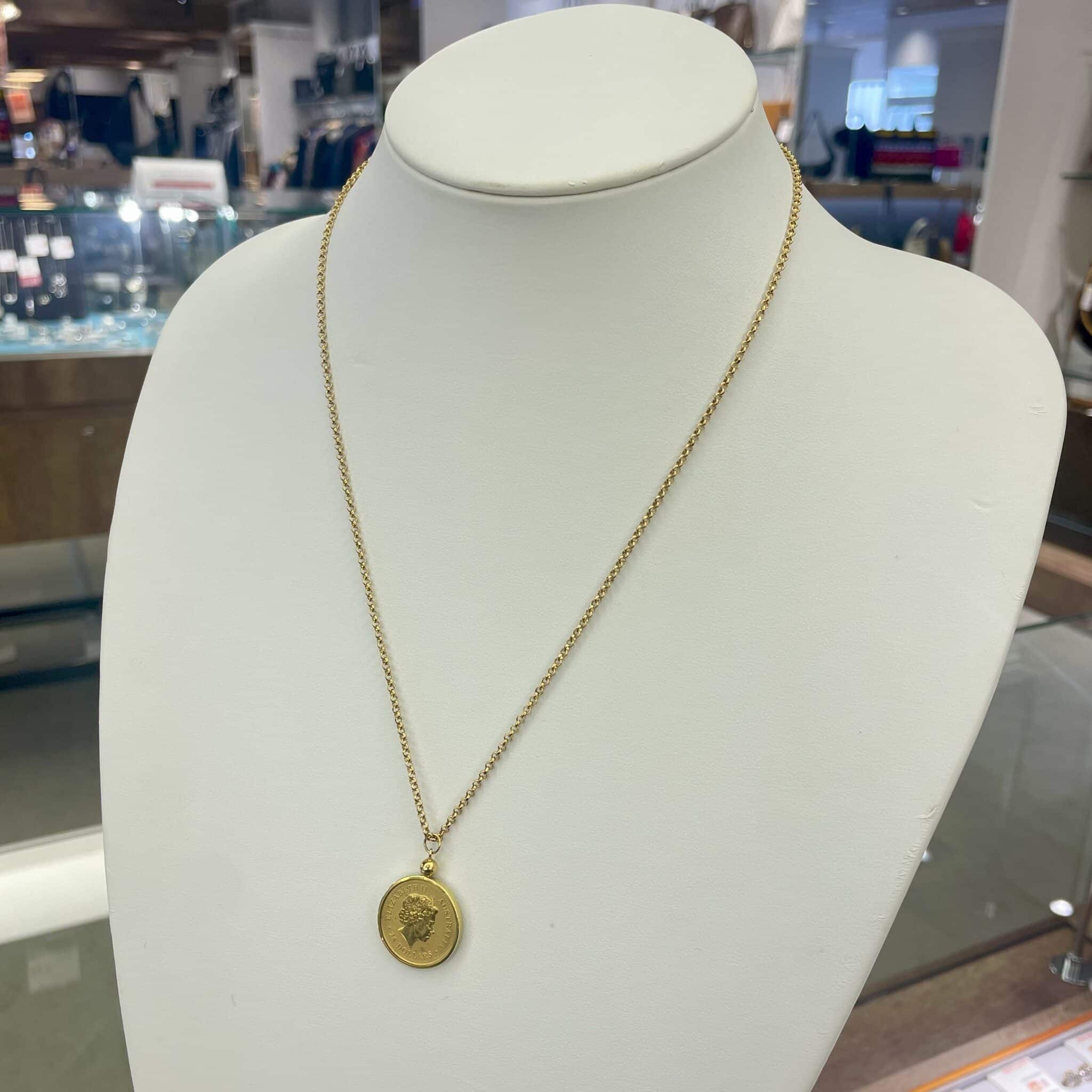 【金 販売】資産としてもコレクションとしてもおすすめ✨ K24 カンガルーコイン1/4オンス コインペンダントはいかがですか❓