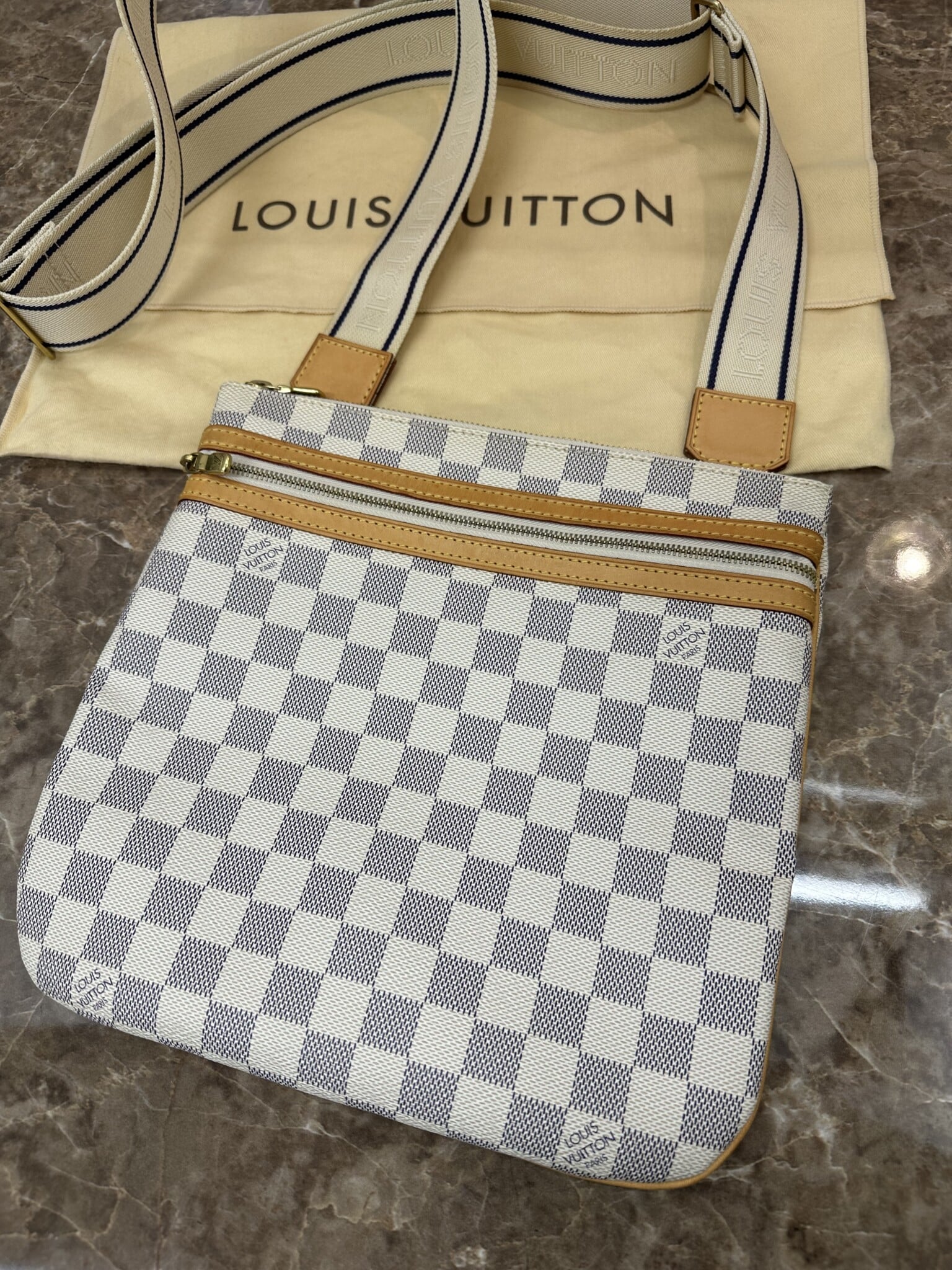 LOUIS VUITTON ルイヴィトン ダミエ・アズール N51112 ポシェット ...