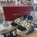 【ブランド 販売】新生活応援フェアでなんと50％OFFに🌸フェラガモ ガンチーニ エスパドリーユ プラットフォーム スリッポンはいかがですか？