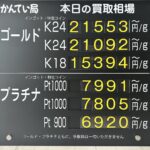 【金プラチナ　ジュエリー　買取　盛岡店　八戸店】１０／５(月)金プラチナ買取相場です